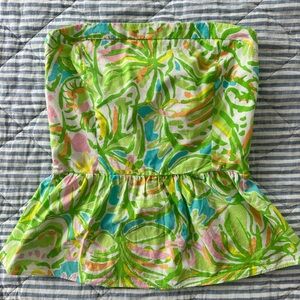 Lilly Pulitzer Multicolor Strapless Top